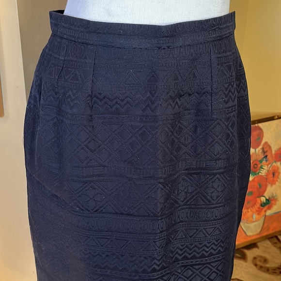 Vtg GIVENCHY Couture Size: EU 42 Monochrome Textured Classic Pencil Elegant NEW - Picture 2 of 16